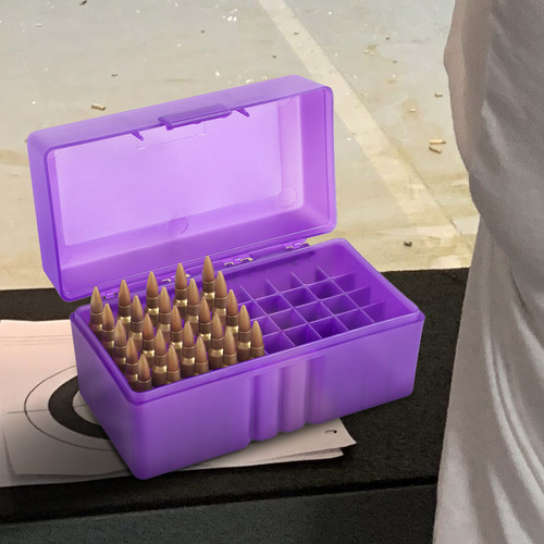 50 Rondas Caja De Munición Con Tapa Para Rifle De 7,62*39 Mm