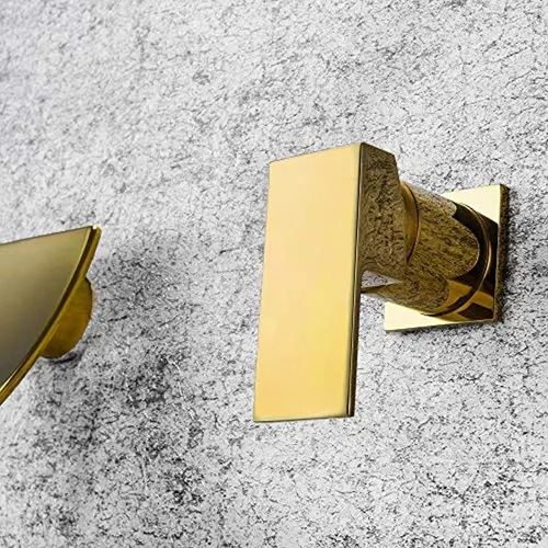 Grifo Montado En La Pared Para Baño Cascada Lavabo Grifo De