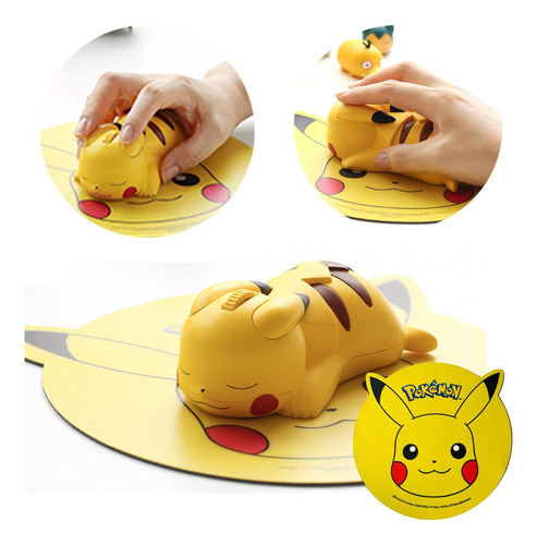 Pokémon Pikachu Ratón Inalámbrico Bluetooth Para Ordenador