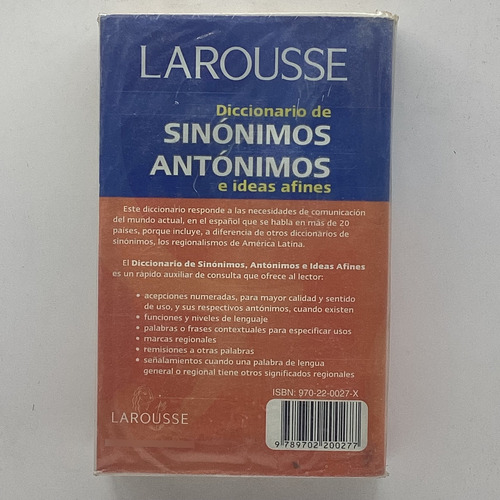 Diccionario De Sinónimos Y Antónimos - Larousse