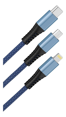 Cable Portátil 3 En 1, Micro, Lightning Y Tipo-c Master-g