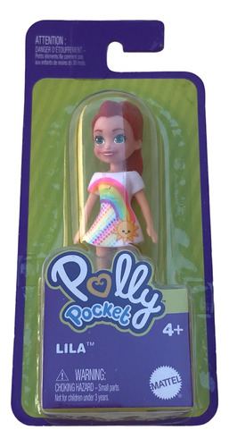 Polly Pocket Lila Arcoiris Muñequita Basica Nueva Mattel