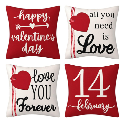 ' Fundas De Almohada Love Heart Para El Día De San Valentín