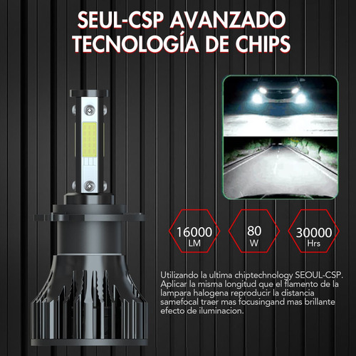 16000lm, Focos Led Y Antiniebla Para Chevy Corsa 2002-2008
