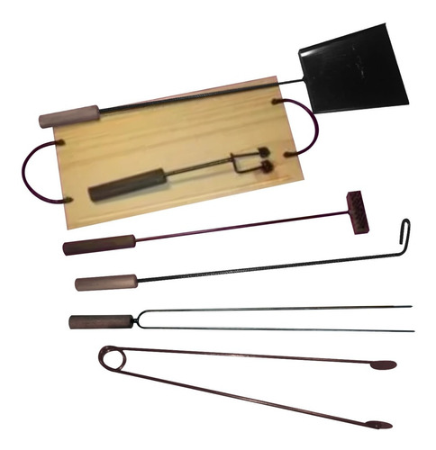 Set Asador Juego Parrilla Kit Asado Regalo Empresa Dia Papa 