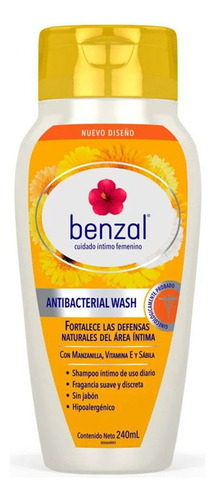 Benzal Manzanilla Wash Shampoo Intimo Botella Con 240ml