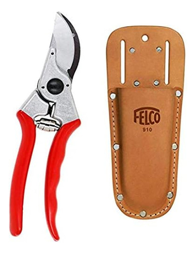 Podadora De Bypass Felco 2 Y Funda De Cuero (paquete De...