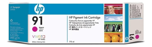 Cartucho Plotter Hp 91 Magenta C9468a