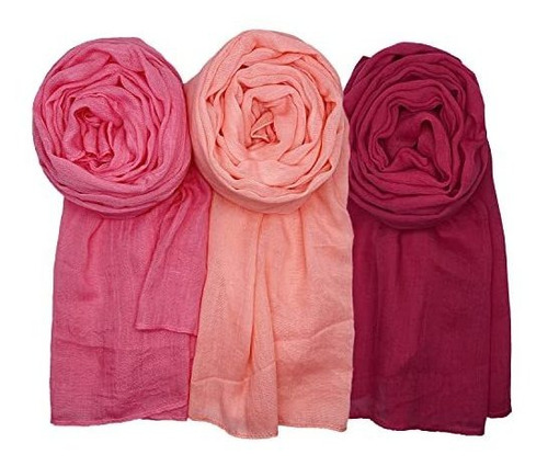 Chal Conjunto De 3 Pañuelos De Bufanda Para Mujer Para Toda