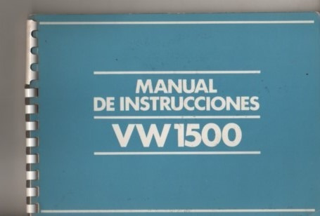 Manual De  Instruccion ** V W 1500 ** Año 1985