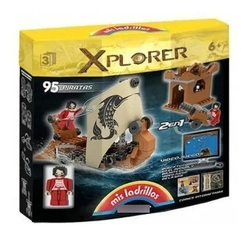 Bloques Mis Ladrillos Xplorer 95 Piezas Piratas 2 En 1