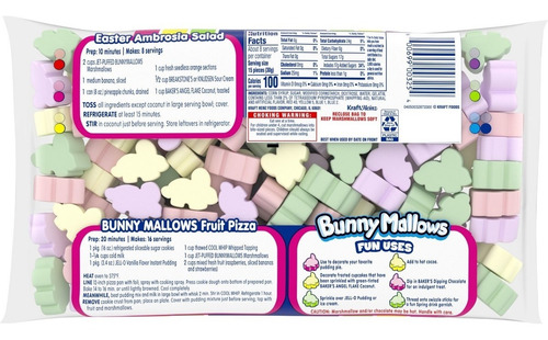 Malvaviscos De Conejitos Pascua Jet-puffed Bunny Marshmallow