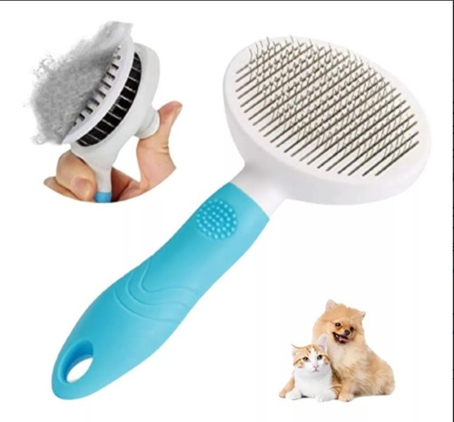 Cepillo Peine Push Aseo Mascotas Con Expulsor Pelos
