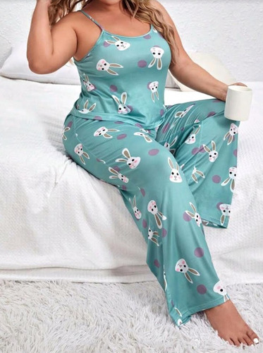 Pijama De Dama Larga De Seda Satin Mujer Talla Plus R.131