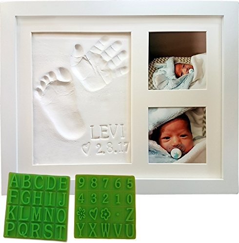 Personalizado Bebé Handprint Y Huella Keepsake Photo Frame 