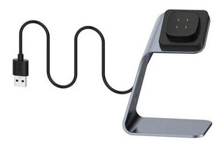 Gris Soporte de Base de Carga de Aluminio con Cable de Carga USB 150 cm MoKo Cargador Compatible con Fitbit Versa 2/Versa 2 SE 