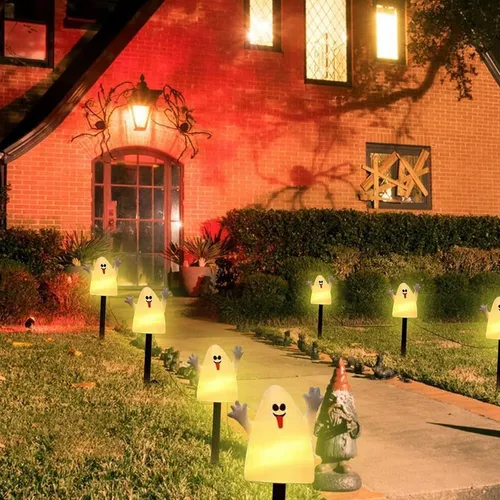* Luces Led Impermeables Para Jardín Con Forma De Calabaza