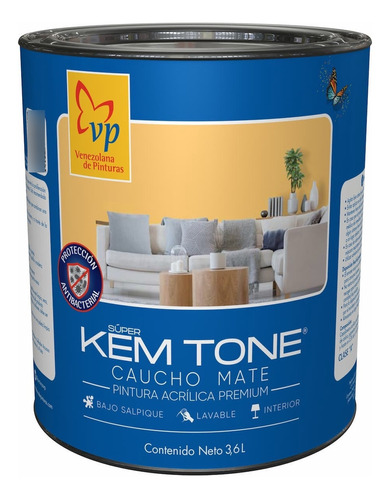 Pintura Vp Kem Pared Ex Caucho Mate