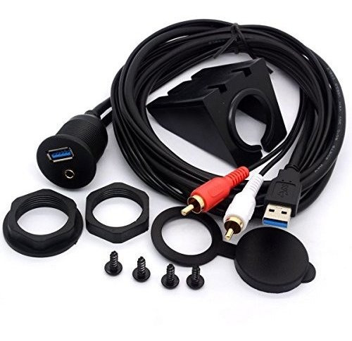 Usb Rca Montaje Empotrado Cable Usb 3 0 3 5 Mm Aux 2 Rc...