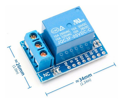 Imagen 5 de 5 de Módulo Shield Minirelé Para Wemos D1 Un Canal Arduino
