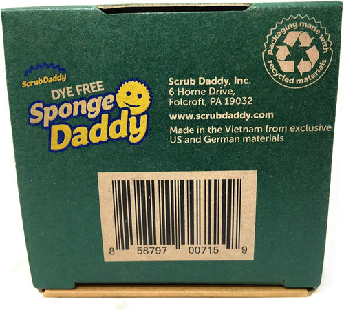 Scrub Daddy Dye Free Sponge Daddy 3 Count, 3 Ct
