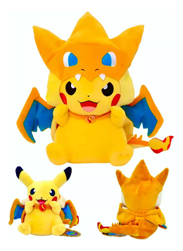 Peluche Pikachu Con Traje De Charizard 