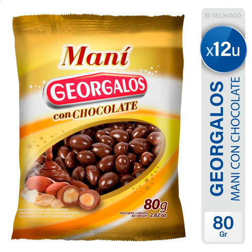 Mani Con Chocolate Georgalos X12 - Mejor Precio