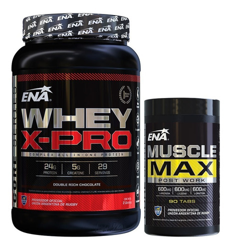 Proteina Whey X Pro 2lb + Muscle Max 90 Cap Ena