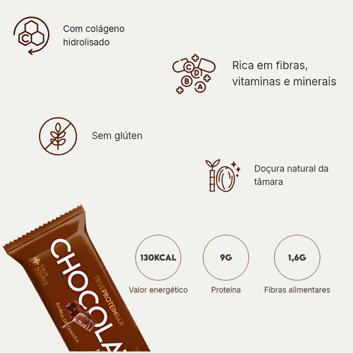 True Source Protein Bar Barra Proteina Com Colágeno Verisol