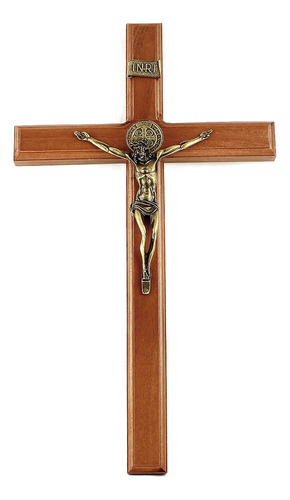 Crucifixo Com Medalha De São Bento Para Parede - 40cm Cor Não se aplica