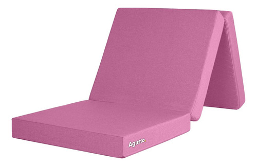 Colchon Indivitual Plegable Agusto® Cama Colchoneta Color Rosa