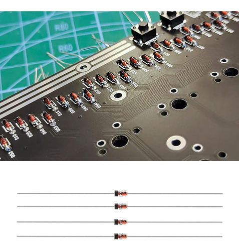 Tecneu 100 Piezas Diodo Rectificador 1n4148 100V 300ma Switcher Conmutación Rápida