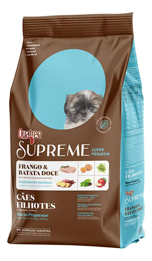 Ração Quatree Supreme Cão Filhote Raças Pequenas 3kg Frango