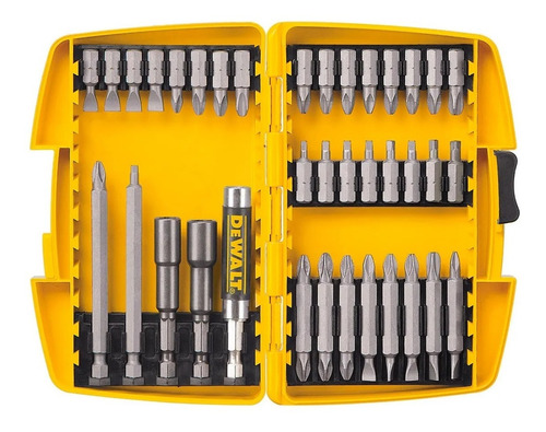 Set De 37 Piezas Con Guía Magnética Dewalt Dw2163  