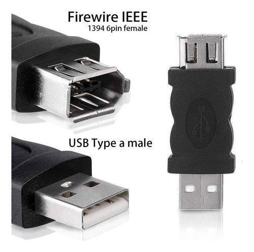A J Para Firewire Iee 1394, 6 Pines, Hembra, F A, Usb M,