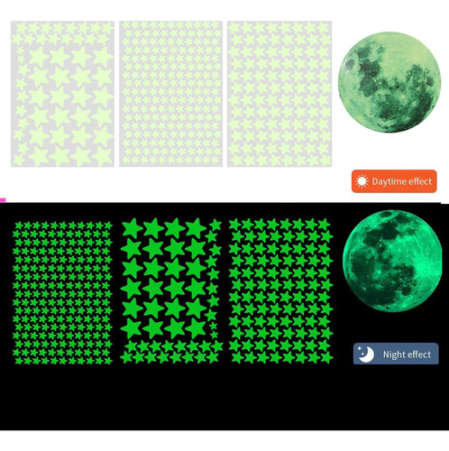W 334 Pegatinas De Pared Impermeables Con Estrellas Que