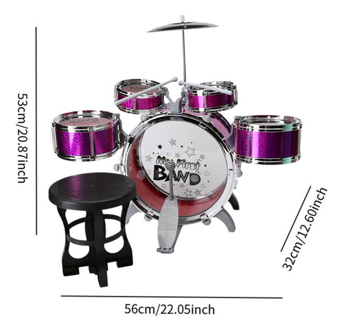 Juego De Batería De Jazz Para Niños, Instrumento De
