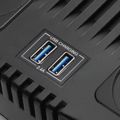 Estabilizador de tensión Forza FVR 1200VA Series FVR-1202USB-A 1200VA entrada y salida de 220V CA negro