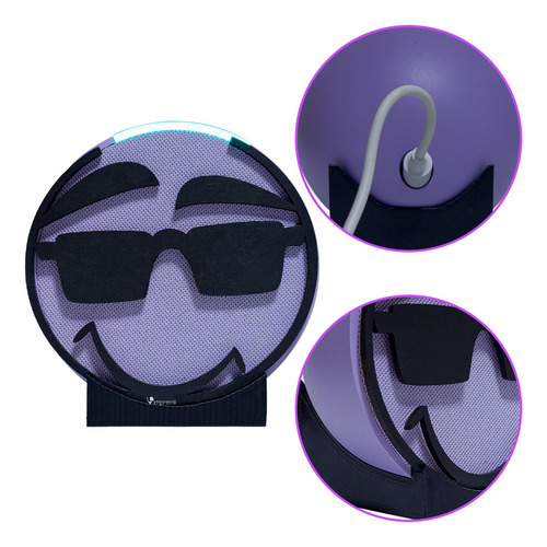 Pedestal Para Alexa Echo Pop Personalizable Impremli Color Emoticones