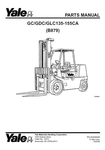 Manual Pecas Empilhadeira Yale Gc/gdc/glc135-155 ** Pg428
