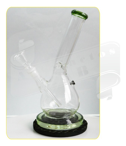 Bong  100% Vidrio Pipa De Agua + Tapete 