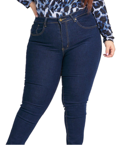 Pantalón Jeans Elasticado Extra Lindas Pitillo Tallas Grande