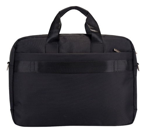 Portafolio Huser Hombre H70100 Acabado De Los Herrajes Niquel Color Negro Color De La Correa De Hombro Negro Diseño De La Tela Liso