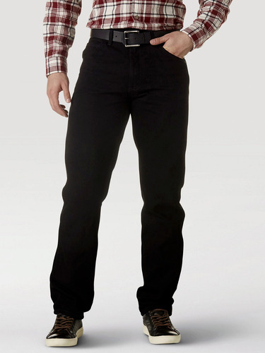 Pantalón Wrangler Rugged Wear Classic Fit Negro Mezclilla 