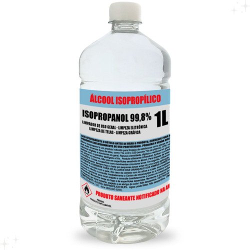 Álcool Isopropilico 99,8% 1 L Limpeza Placas E Eletrônicos