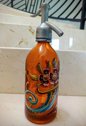 Antiguo Sifón Botella De Vidrio Refresco (Usado)