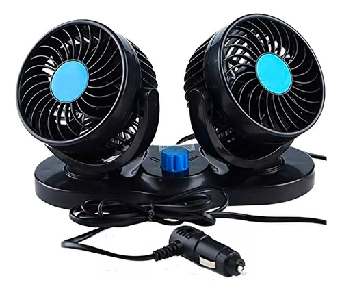 Ventilador D Auto 360 Turbo Giratorio Graduable Portátil 12v