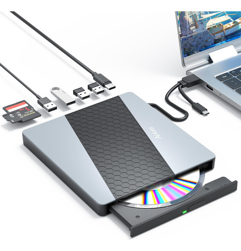 Unidad Externa De Cd Dvd Alxum 8x Cd 24x Dvd Para Computador