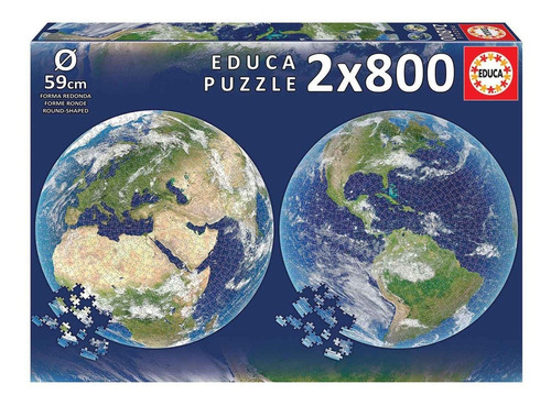 Puzzle Rompecabezas 2x800 Planeta Tierra Educa