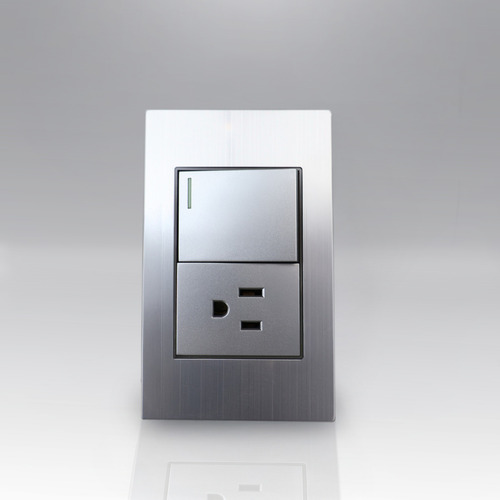 Placa Contacto Sencillo Y Apagador De 1 Interruptor 3 Vias 90-277vca Acero Inoxidable Gris 77x124mm Artlite Apl-105 Paquete 50 Piezas
